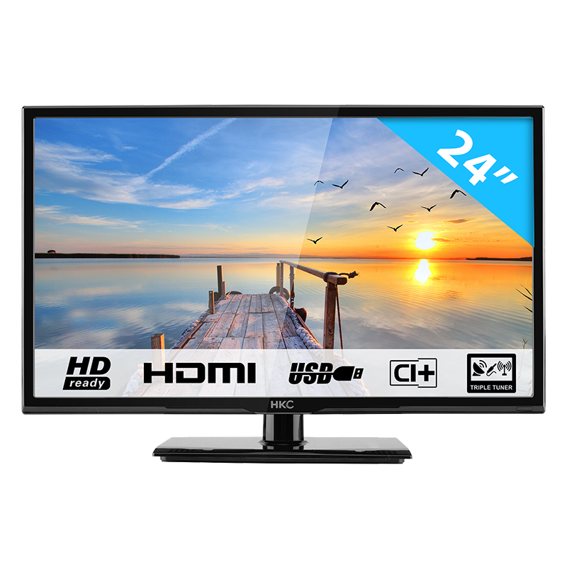 HKC 24C2NB LED-tv 60 cm/24 inch with Triple Tuner, mediaplayer USB 2.0 (type A) – HKC Shop