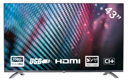Yasin YT43FTB1 43 inch (108 cm) TV LED TV (Full HD, Triple Tuner (DVB-C / -T2 / -S2), HEVC CI +, media player via USB 2.0) (type S)