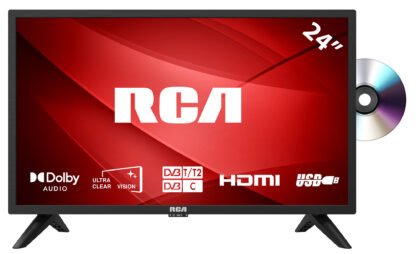RCA RD24H1 24 inch LED TV met DVD-speler, Triple tuner, HDMI en USB-aanluiting